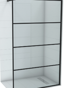 Tuš stijena WALK IN COPEN MONTE BLACK 1200x2000 prozirno staklo 8 mm crni okvir