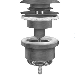 GEE.O GORNJI DIO SIFONA klik-klak 5/4" GUN METAL SIVI