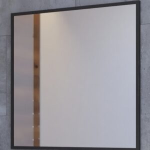 ARMAL INDY – OGLEDALO KVADRATNO; ALUMINIJSKI OKVIR CRNE BOJE; 90x2x90 cm
