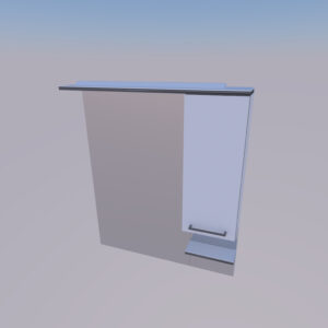 ARMAL NEVA - OGLEDALO S UTIČNICOM I PREKIDAČEM; ORMARIĆ; POLICA; LED RASVJETA; 85x18,3x98 cm