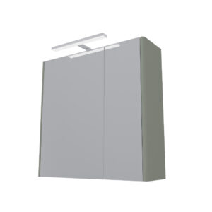ARMAL TULIP – OGLEDALO S ORMARIĆEM ZELENI, 2 SOFTCLOSE VRATA, S UTIČNICOM I PREKIDAČEM; 60×16,5×66 cm