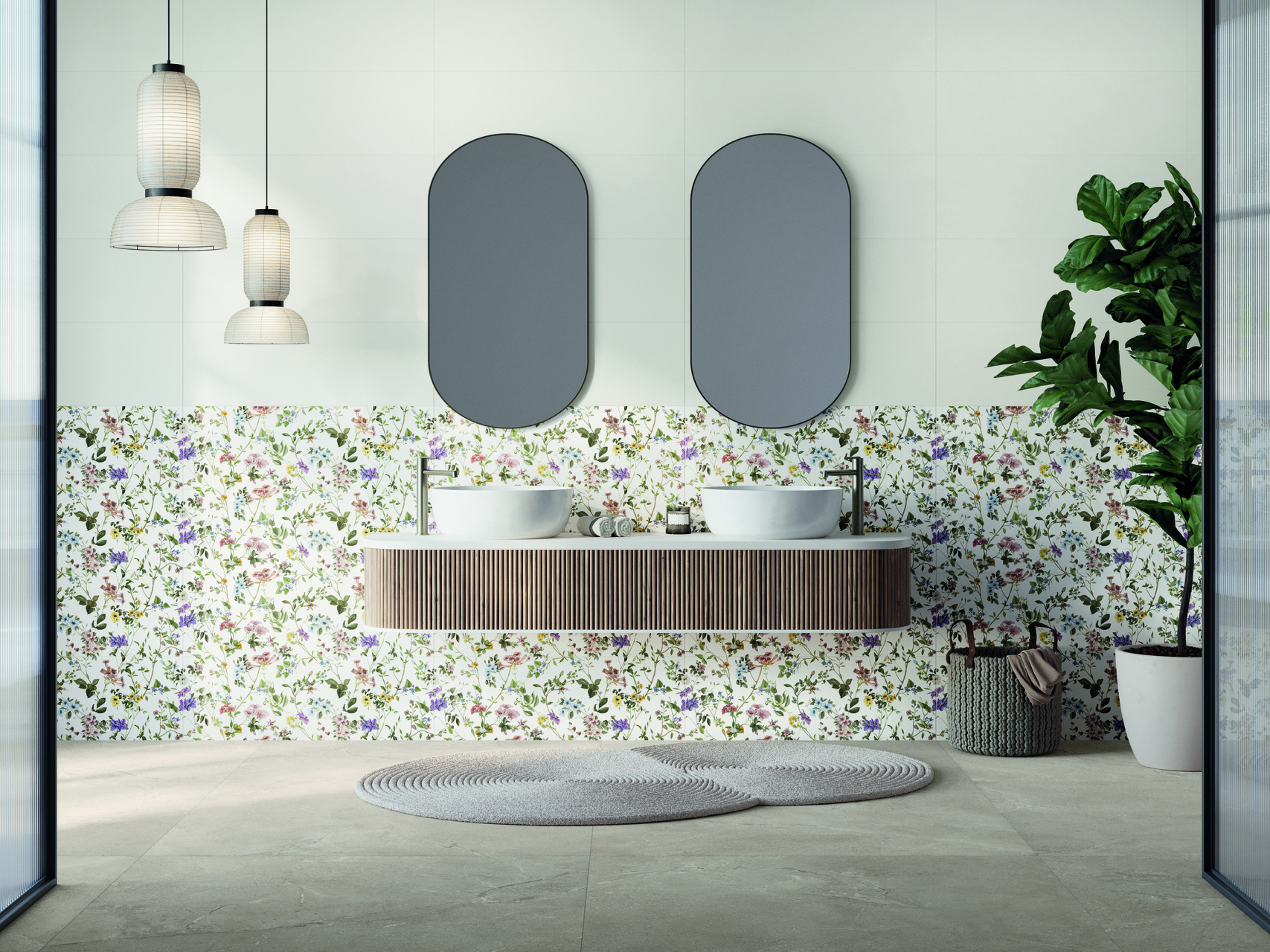 COTTO PETRUS FANTASTICO DECORO FIORIERA 30X90 — minijatura 4