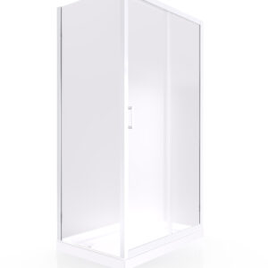 ARMAL DOMINO BM TUŠ KABINA D+W STIJENA I KLIZNA VRATA DVODIJELNA, KLIK BIJELI PROFIL 100x70x200 cm