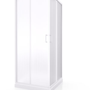 ARMAL DOMINO 2.0 TUŠ KABINA KVADRATNA 80x80x200 cm KLIK BIJELI/MUTNO STAKLO 6 mm NANOPROTECT
