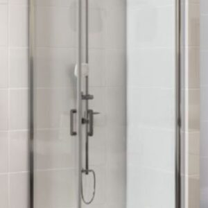 ARMAL PIVOT KROM TUŠ KABINA D+D 80x80 cm, PROZIRNO STAKLO 6 mm; DVOJA VRATA; ZAOKRETNA; MONTAŽA NA TUŠ KADE
