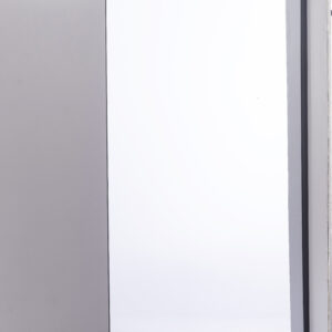 ARMAL OPEN WALL CRNA MAT TUŠ STIJENA 100x200 cm OGLEDALO EFEKT STAKLO 8 mm NANOPROTECT S PROFILIMA I STABILIZACIJSKOM ŠIPKOM