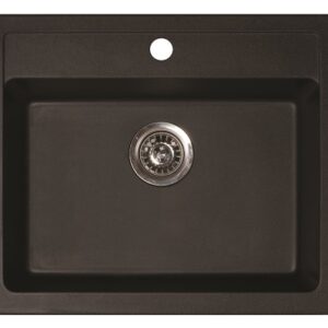 X QUADRO 60 GRANIT SUDOPER CRNI PRAVOKUTNI 60x50x19,5 cm