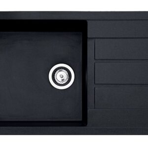 X ATOS MEGA GRANIT SUDOPER CRNI PRAVOKUTNI 86x50x21,5 cm