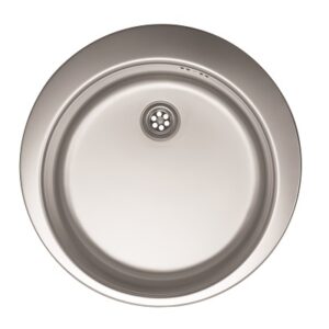 VENERA 480E INOX SUDOPER bez rupe OKRUGLI fi48x15 cm/bez sifona fi60mm