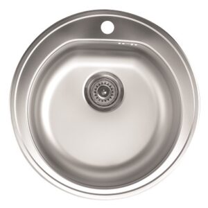 VENERA 510E INOX SUDOPER RELJEFNI s rupom OKRUGLI fi51x18cm/sa sifonom fi90mm