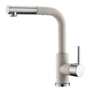 LUX S MJEŠALICA ZA SUDOPER SA IZVLAČNIM TUŠEM GRANIT BEŽ