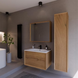 BRITT BAZA VISEĆA CRAFT OAK GOLD 60 CM; 2 LADICE SA UMIVAONIKOM