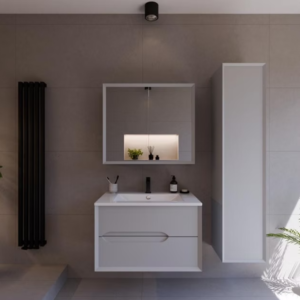 BRITT BAZA VISEĆA PEARL GREY 60 CM; 2 LADICE SA UMIVAONIKOM