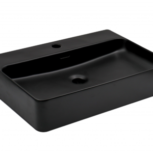Umivaonik nadgradni MINOTTI 600x425x135 s otvorom za slavinu mat crni