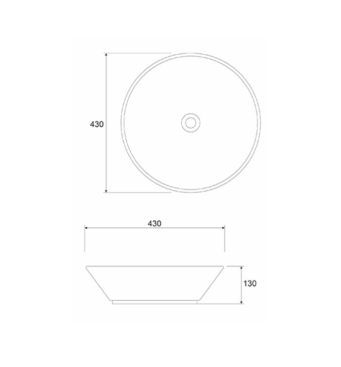 Umivaonik COPEN nadgradni 430x430x130 mm - Slika 3