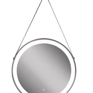 Ogledalo MINOTTI fi 60 s LED rasvjetom i kožnim remenom