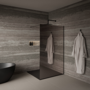 Vetro mirror black 90F tuš stijena 90×200 cm